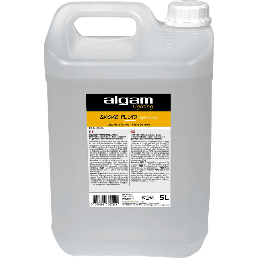 ALGAM LIGHTING TANICA 5 LITRI LIQUIDO PER MACCHINA DEL FUMO ALTA DENSITA'
