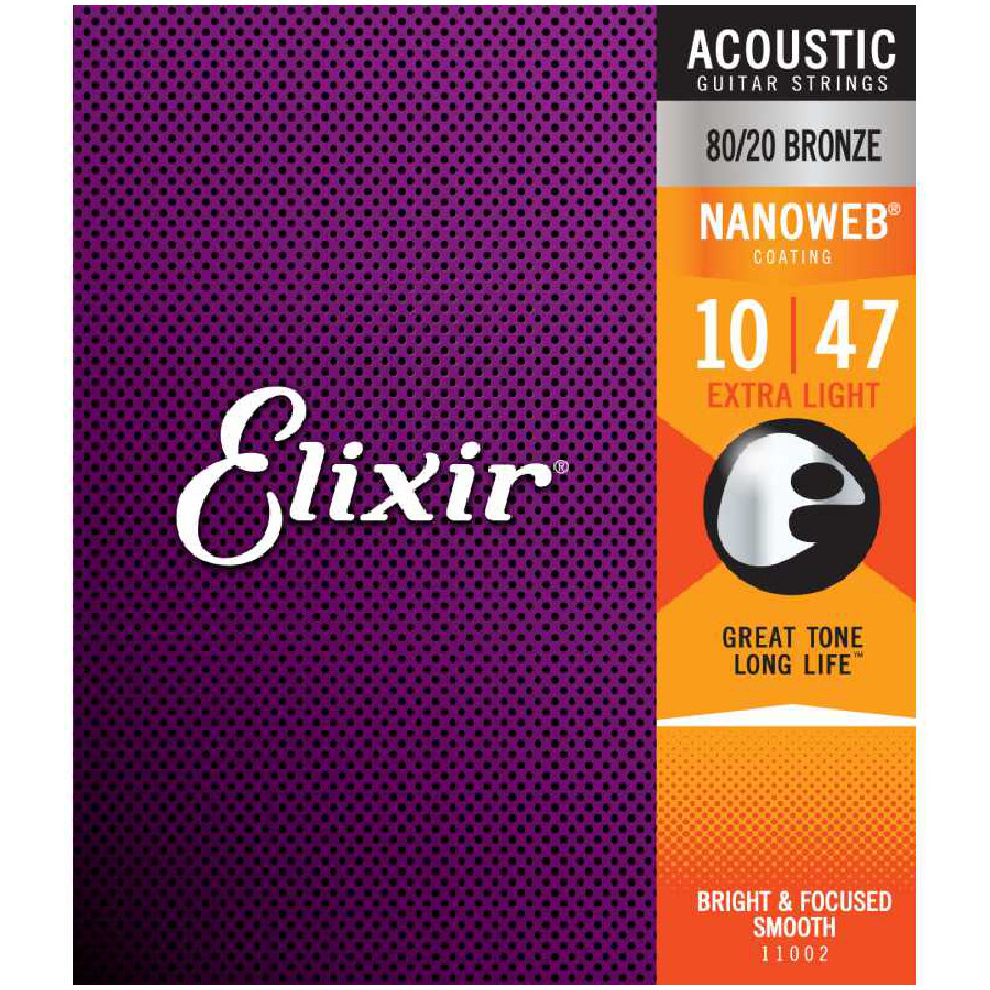 ELIXIR 11002 ACOUSTIC GUITAR STRINGS 010-047