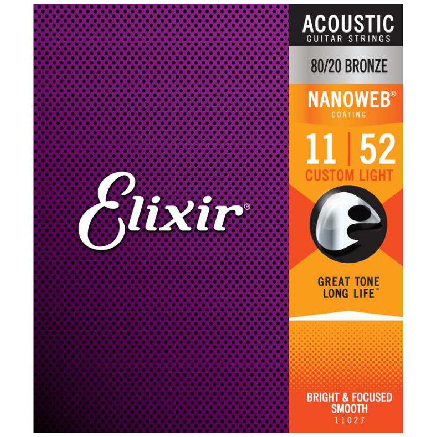 ELIXIR 11027 ACOUSTIC GUITAR STRINGS 011-052