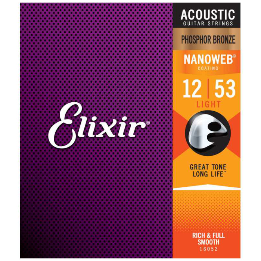 ELIXIR 16052 ACOUSTIC GUITAR STRINGS 012-053