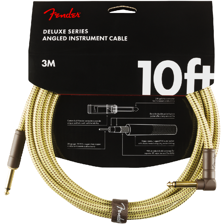 FENDER CAVO DELUXE 10' ANG (3 MT) - immagine 2