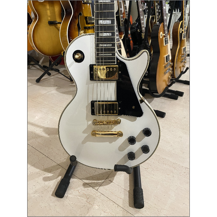 EPIHONE LES PAUL CUSTOM ALPINE WHITE (USATA) - immagine 3