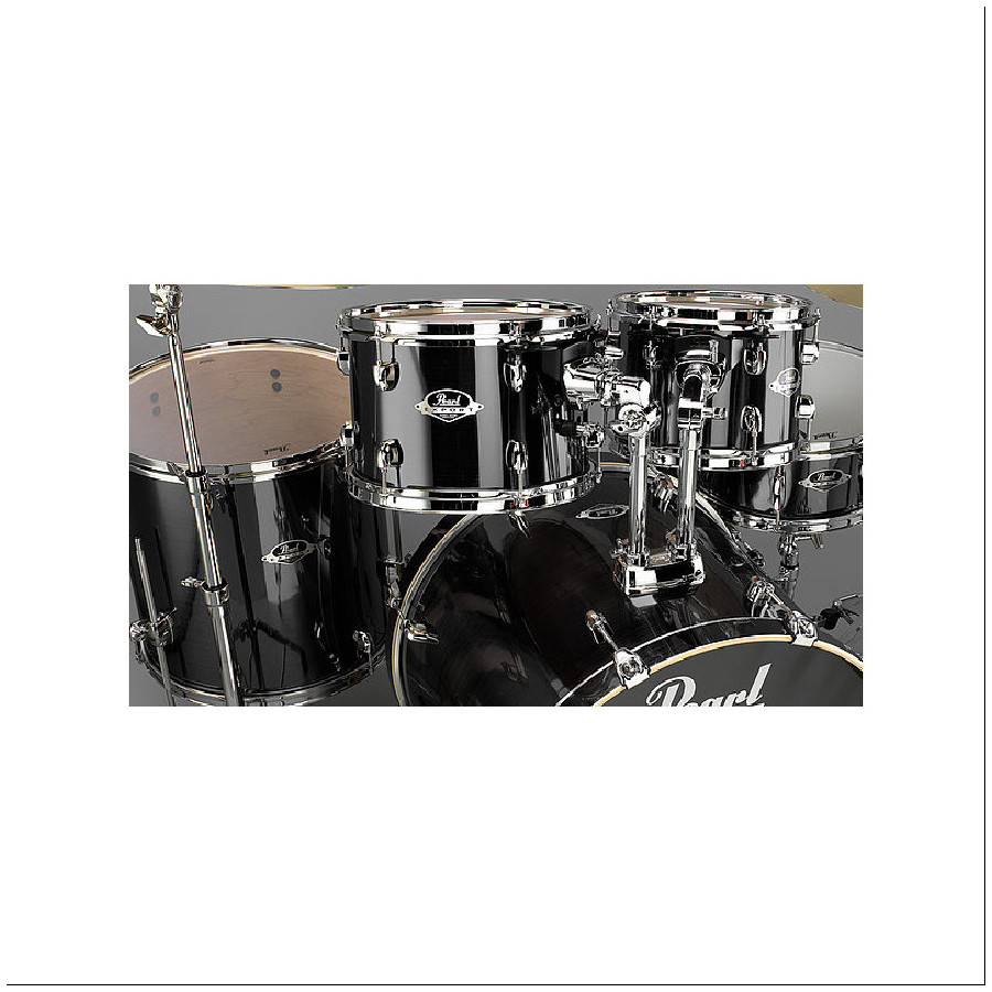 PEARL EXPORT EXX725SBR/C31 JET BLACK CON HARDWARE E PIATTI SABIAN - immagine 2