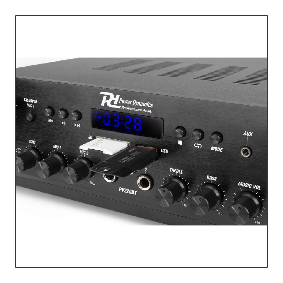 POWER DYNAMICS PV220BT AMPLIFICATORE 2 CANALI, 2X100WATT, BT - immagine 7