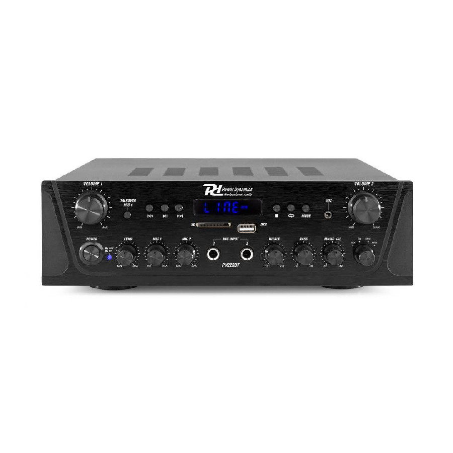 POWER DYNAMICS PV220BT AMPLIFICATORE 2 CANALI, 2X100WATT, BT