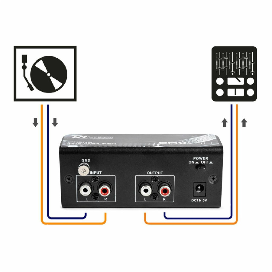 POWER DYNAMICS PDX010 PREAMPLIFICATORE PHONO PER GIRADISCHI - immagine 3