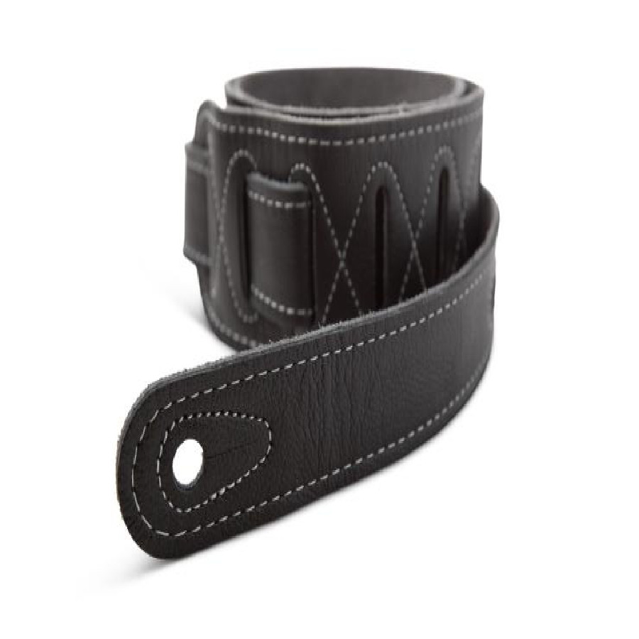 TAYLOR BLACK LEATHER GUITAR STRAP 2,5" 4102-25 - immagine 4
