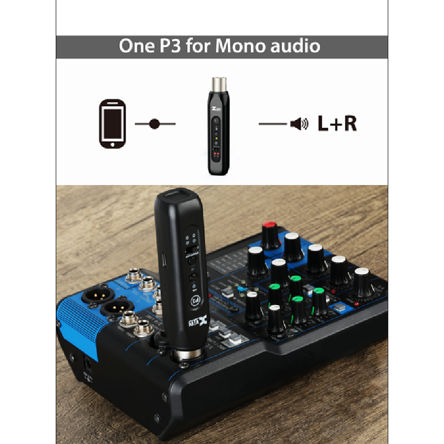 XVIVE P3D COPPIA ADATTATORI BLUETOOTH XLR - immagine 3