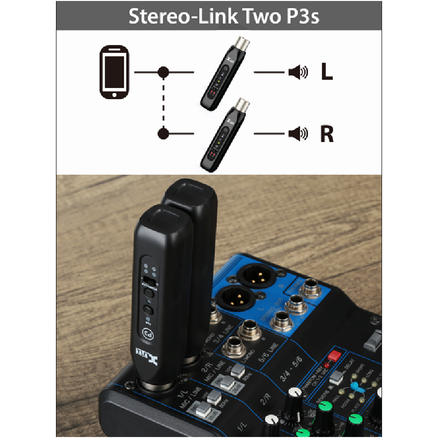 XVIVE P3D COPPIA ADATTATORI BLUETOOTH XLR - immagine 4